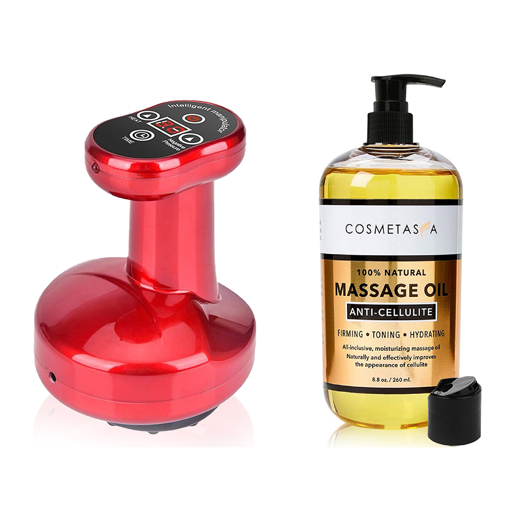 Electric Cupping Therapy Machine Plus Oil Bundle