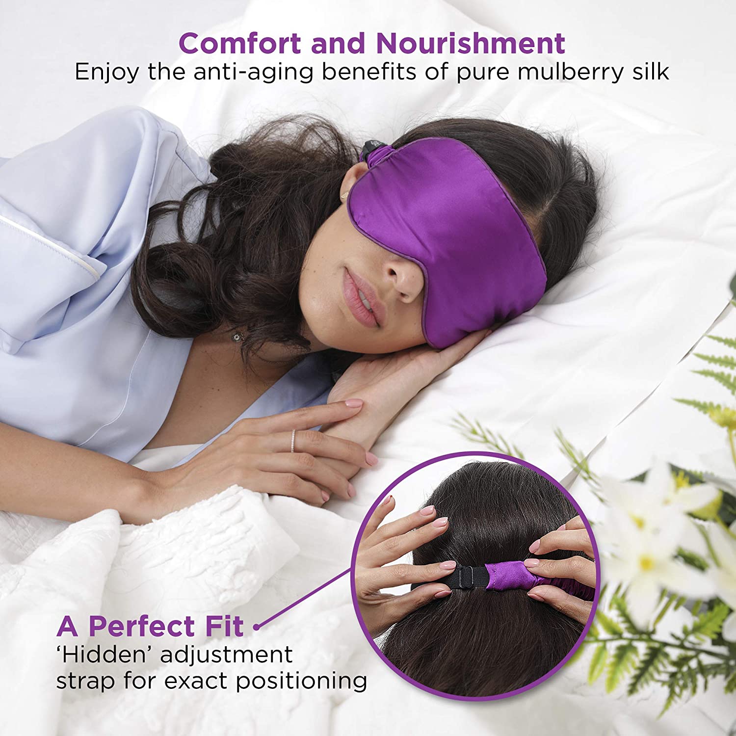 100% Pure Mulberry Silk Sleep Eye Mask for Sleeping Cool or Warm Gel Eye mask Gift Box